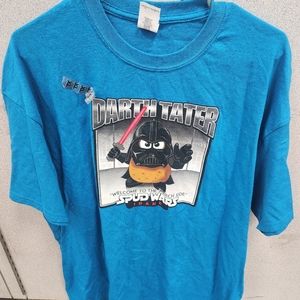 Darth Tater Star Wars Graphic Design T Shirt Size XL